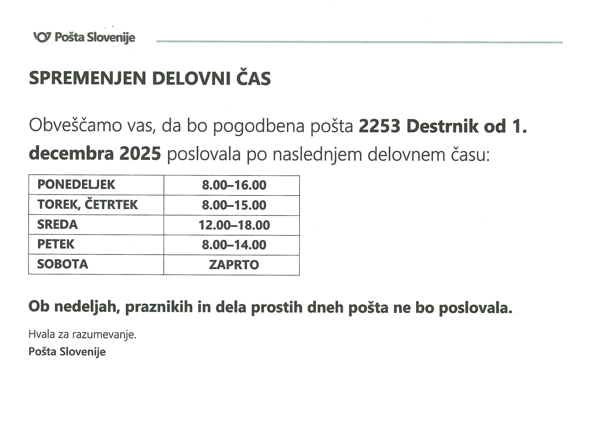 Novi delovnik pošta-1